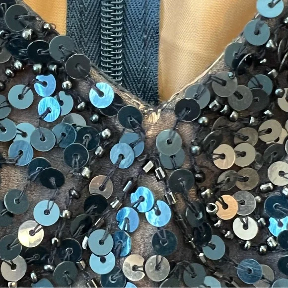 Scala blue sequin cocktail dress, Size 8 - Picture 7 of 8